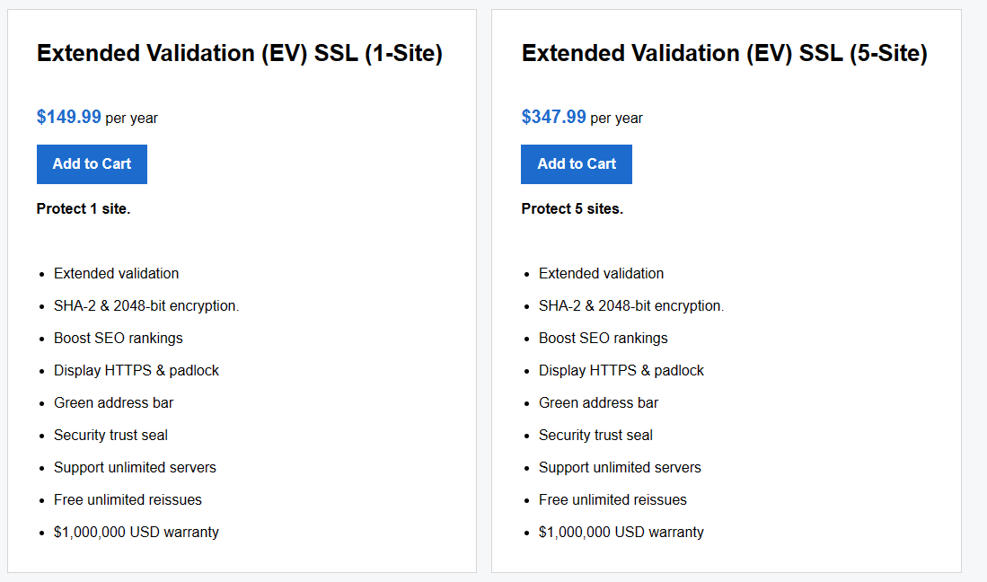 Extended Validation (EV) SSL